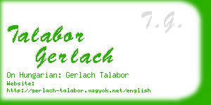 talabor gerlach business card